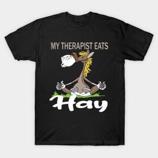 My therapist eats hay horse lovers gift T-Shirt